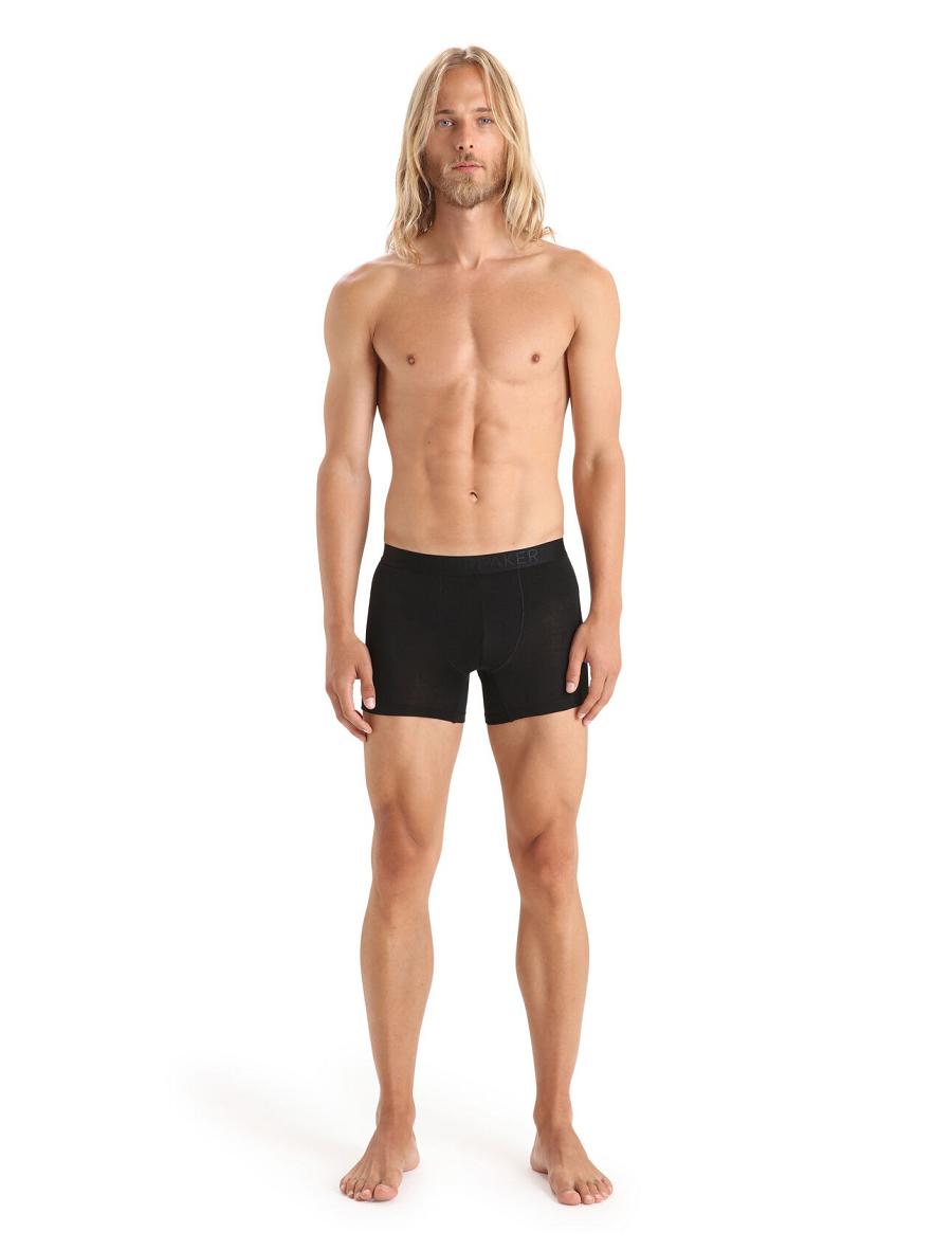 Bielizny Icebreaker Cool-Lite™ Merino Anatomica Boxers Męskie Czarne | PL 1626WNBY